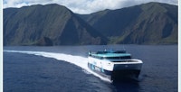 The Hawaii Superferry in the water
