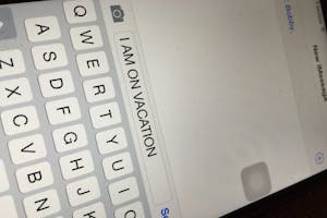 Text Message On Vacation Text message