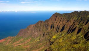 A beautiful mountain ridge on Kauai