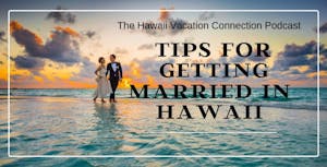 couple on Hawaii beach getting marries