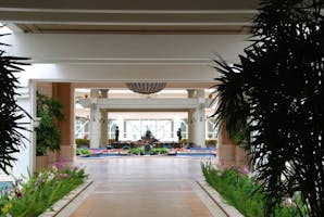 Looking down one of the walkways at Fairmont Kea Lani Maui