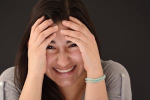 Common mistake people make in Hawaii Woman making mistake facial expression