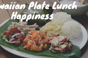 Plate Plunch HAwaii foods you find in a Hawaiian Plate Lunch