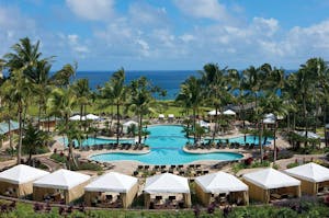 Overlooking the pools and grounds of the Ritz Carlton at Kapalua