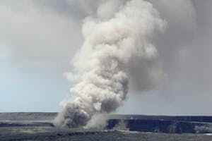 Volcano Plume Thumbnail A plume of smoke from Kilauea