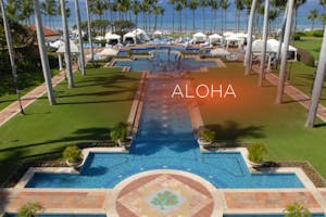 Wailea Grand Aloha Looking out over one of the pools at the Grand Wailea Resort