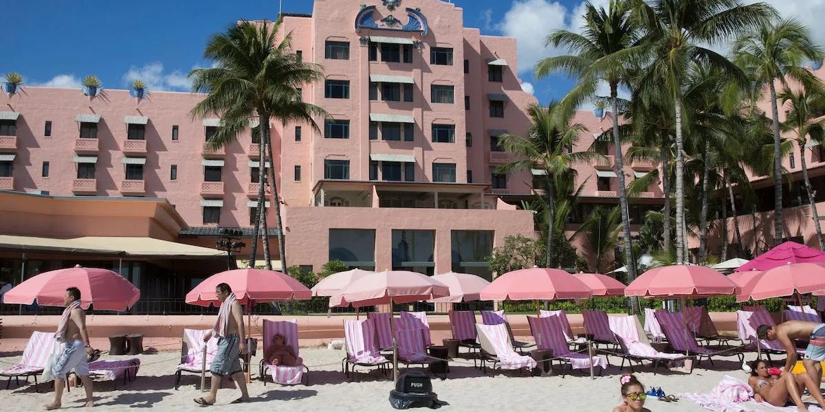 pinkpalace HONOLULU, HI - WEDNESDAY, OCTOBER 07: The Royal Hawaiian Hotel in Waikiki on October 07, 2015 in Honolulu, Hawaii.